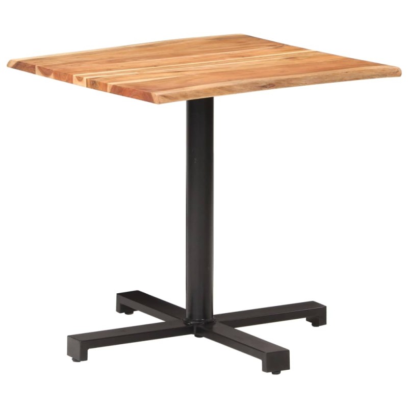 vidaXL Mesa de bistró borde natural madera maciza acacia 80x80x75 cm vidaXL Mesa de bistró borde natural madera maciza acacia 80x80x75 cm
