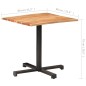 vidaXL Mesa de bistró borde natural madera maciza acacia 80x80x75 cm vidaXL Mesa de bistró borde natural madera maciza acacia 80x80x75 cm