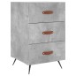 vidaXL Mesita de noche madera de ingeniería gris hormigón 40x40x66 cm vidaXL Mesita de noche madera de ingeniería gris hormigón 40x40x66 cm