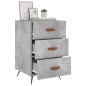 vidaXL Mesita de noche madera de ingeniería gris hormigón 40x40x66 cm vidaXL Mesita de noche madera de ingeniería gris hormigón 40x40x66 cm