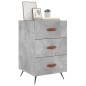 vidaXL Mesita de noche madera de ingeniería gris hormigón 40x40x66 cm vidaXL Mesita de noche madera de ingeniería gris hormigón 40x40x66 cm