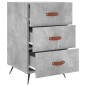 vidaXL Mesita de noche madera de ingeniería gris hormigón 40x40x66 cm vidaXL Mesita de noche madera de ingeniería gris hormigón 40x40x66 cm