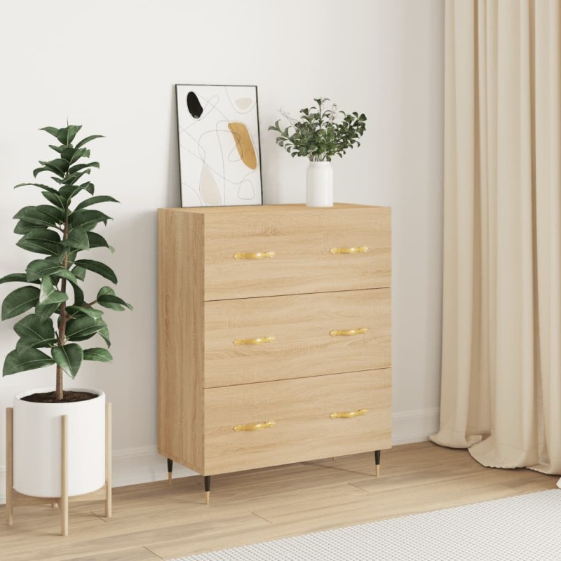 vidaXL Aparador de madera de ingeniería roble Sonoma 69,5x34x90 cm vidaXL Aparador de madera de ingeniería roble Sonoma 69,5x34x90 cm