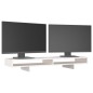 vidaXL Soporte para monitor madera maciza de pino blanco 100x27x14 cm vidaXL Soporte para monitor madera maciza de pino blanco 100x27x14 cm