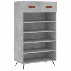 vidaXL Zapatero madera de ingeniería gris hormigón 60x35x105 cm