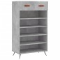 vidaXL Zapatero madera de ingeniería gris hormigón 60x35x105 cm vidaXL Zapatero madera de ingeniería gris hormigón 60x35x105 cm