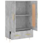 vidaXL Aparador alto madera de ingeniería gris hormigón 69,5x31x115 cm