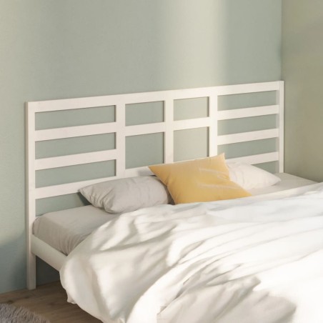 vidaXL Cabecero de cama madera maciza de pino blanco 186x4x104 cm