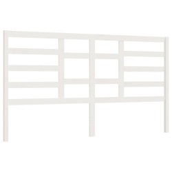 vidaXL Cabecero de cama madera maciza de pino blanco 186x4x104 cm