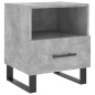 vidaXL Mesita de noche madera ingeniería gris hormigón 40x35x47,5 cm vidaXL Mesita de noche madera ingeniería gris hormigón 40x35x47,5 cm