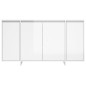 vidaXL Aparador de madera contrachapada blanco brillante 135x41x75 cm vidaXL Aparador de madera contrachapada blanco brillante 135x41x75 cm