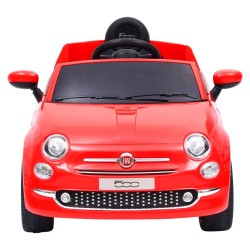 vidaXL Coche correpasillos eléctrico Fiat 500 rojo