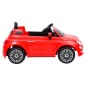 vidaXL Coche correpasillos eléctrico Fiat 500 rojo