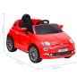 vidaXL Coche correpasillos eléctrico Fiat 500 rojo
