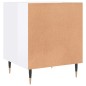 vidaXL Mesita de noche madera de ingeniería blanco brillo 40x40x50 cm