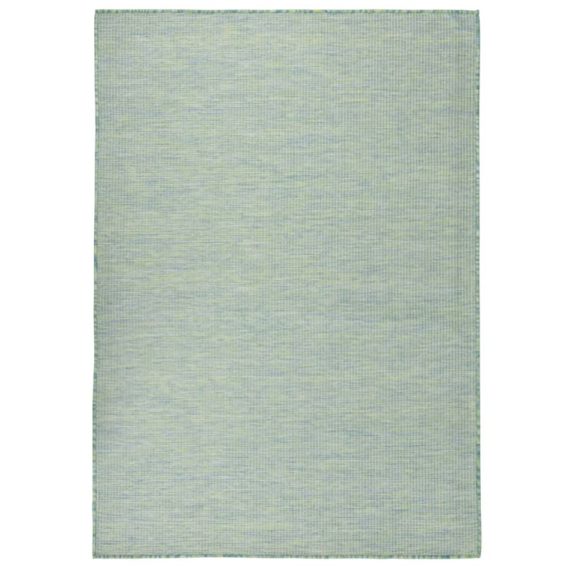 vidaXL Alfombra de exterior de tejido plano turquesa 200x280 cm