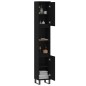 vidaXL Armario de baño madera contrachapada negro 30x30x190 cm vidaXL Armario de baño madera contrachapada negro 30x30x190 cm