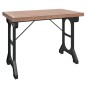 vidaXL Mesa de comedor madera maciza de abeto y hierro 110x65x82 cm vidaXL Mesa de comedor madera maciza de abeto y hierro 110x65x82 cm