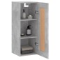 vidaXL Armario de pared madera ingeniería gris hormigón 34,5x34x90 cm vidaXL Armario de pared madera ingeniería gris hormigón 34,5x34x90 cm