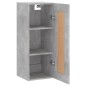 vidaXL Armario de pared madera ingeniería gris hormigón 34,5x34x90 cm vidaXL Armario de pared madera ingeniería gris hormigón 34,5x34x90 cm