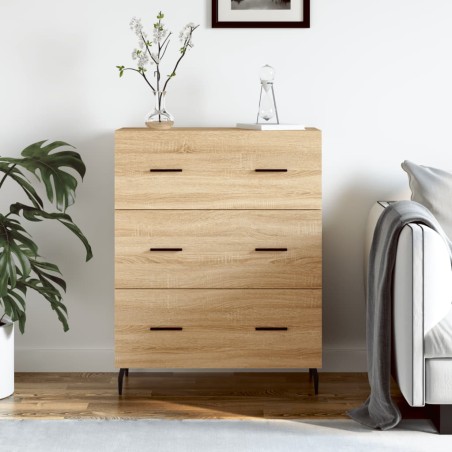 vidaXL Aparador de madera de ingeniería roble Sonoma 69,5x34x90 cm