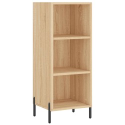 vidaXL Aparador de madera de ingeniería roble Sonoma 34,5x32,5x90 cm