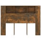 vidaXL Mueble cabecero roble ahumado 140x18,5x104,5 cm vidaXL Mueble cabecero roble ahumado 140x18,5x104,5 cm