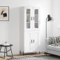 vidaXL Aparador alto madera contrachapada blanco 69,5x34x180 cm vidaXL Aparador alto madera contrachapada blanco 69,5x34x180 cm