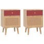 vidaXL Mesitas de noche 2 uds madera contrachapada 40x30x55 cm vidaXL Mesitas de noche 2 uds madera contrachapada 40x30x55 cm