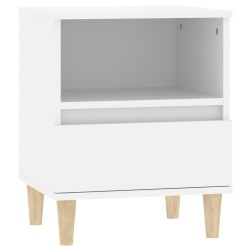 vidaXL Mesita de noche color blanco 40x35x50 cm