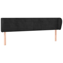 vidaXL Cabecero de terciopelo negro 163x23x78/88 cm