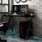 vidaXL Escritorio gaming con patas en forma de Y negro 110x60x75 cm