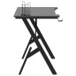 vidaXL Escritorio gaming con patas en forma de Y negro 110x60x75 cm