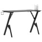 vidaXL Escritorio gaming con patas en forma de Y negro 110x60x75 cm