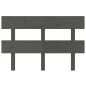 vidaXL Cabecero de cama madera maciza de pino gris 124x3x81 cm vidaXL Cabecero de cama madera maciza de pino gris 124x3x81 cm