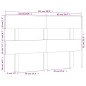 vidaXL Cabecero de cama madera maciza de pino gris 124x3x81 cm vidaXL Cabecero de cama madera maciza de pino gris 124x3x81 cm
