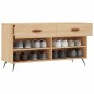 vidaXL Banco zapatero madera de ingeniería roble Sonoma 102x35x55 cm vidaXL Banco zapatero madera de ingeniería roble Sonoma 102x35x55 cm