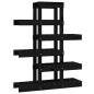 vidaXL Soporte para plantas madera maciza pino negro 85x25x109,5 cm vidaXL Soporte para plantas madera maciza pino negro 85x25x109,5 cm