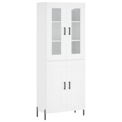 vidaXL Aparador alto madera contrachapada blanco 69,5x34x180 cm