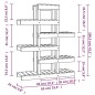 vidaXL Soporte para plantas madera maciza pino negro 85x25x109,5 cm vidaXL Soporte para plantas madera maciza pino negro 85x25x109,5 cm
