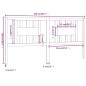 vidaXL Cabecero madera maciza de pino gris 206x4x100 cm vidaXL Cabecero madera maciza de pino gris 206x4x100 cm