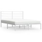 vidaXL Estructura de cama de metal con cabecero blanca 135x190 cm vidaXL Estructura de cama de metal con cabecero blanca 135x190 cm