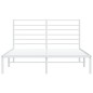 vidaXL Estructura de cama de metal con cabecero blanca 135x190 cm vidaXL Estructura de cama de metal con cabecero blanca 135x190 cm