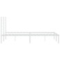 vidaXL Estructura de cama de metal con cabecero blanca 135x190 cm vidaXL Estructura de cama de metal con cabecero blanca 135x190 cm