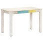 vidaXL Mesa de comedor madera maciza de mango blanca 120x60x76 cm vidaXL Mesa de comedor madera maciza de mango blanca 120x60x76 cm