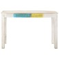 vidaXL Mesa de comedor madera maciza de mango blanca 120x60x76 cm vidaXL Mesa de comedor madera maciza de mango blanca 120x60x76 cm