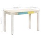 vidaXL Mesa de comedor madera maciza de mango blanca 120x60x76 cm vidaXL Mesa de comedor madera maciza de mango blanca 120x60x76 cm