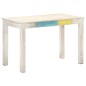 vidaXL Mesa de comedor madera maciza de mango blanca 120x60x76 cm vidaXL Mesa de comedor madera maciza de mango blanca 120x60x76 cm