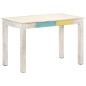vidaXL Mesa de comedor madera maciza de mango blanca 120x60x76 cm vidaXL Mesa de comedor madera maciza de mango blanca 120x60x76 cm