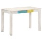vidaXL Mesa de comedor madera maciza de mango blanca 120x60x76 cm vidaXL Mesa de comedor madera maciza de mango blanca 120x60x76 cm